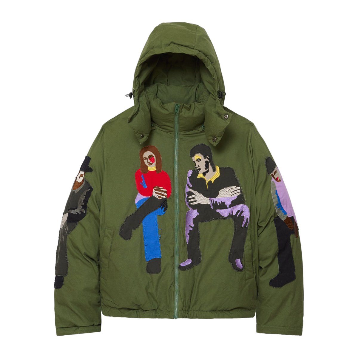 Subway Car Patchwork Puffer Green