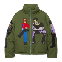 Subway Car Patchwork Puffer Green