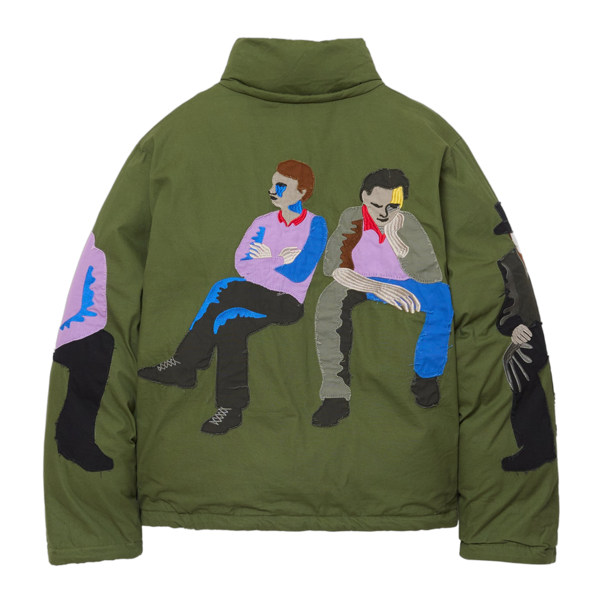 Subway Car Patchwork Puffer Green