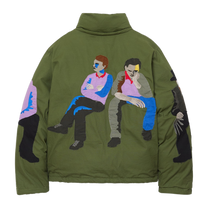Subway Car Patchwork Puffer Green