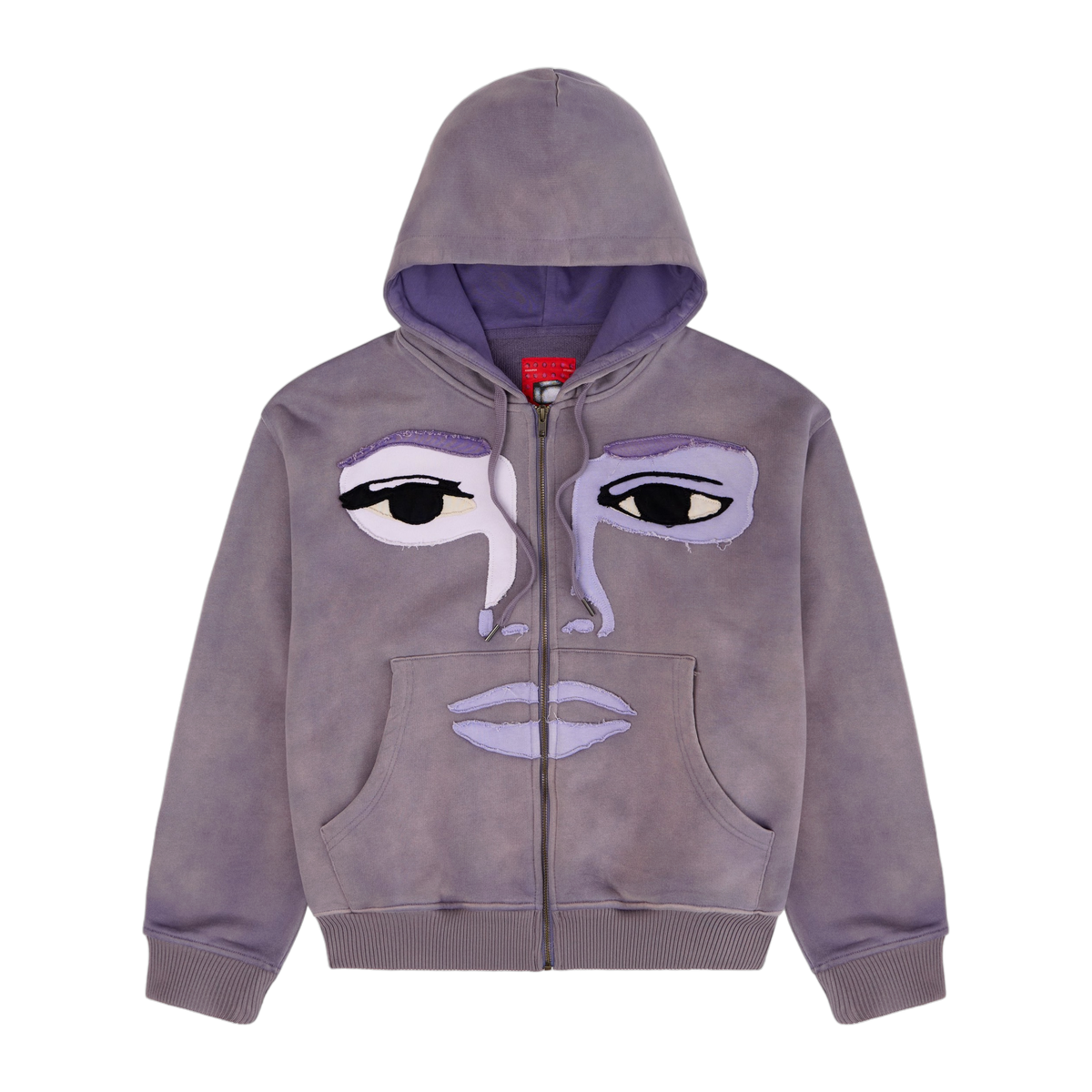 Face Hoodie Plum