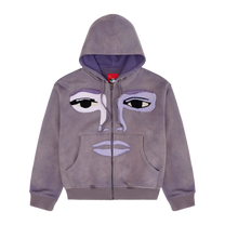 Face Hoodie Plum