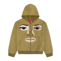 Face Hoodie Forest Green