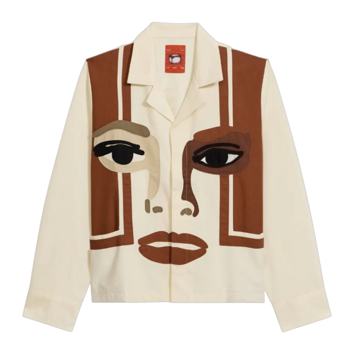 Face Camp Collar Button up Longsleeve Cream