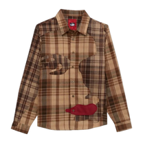 Patchwork Face Flannel Brown