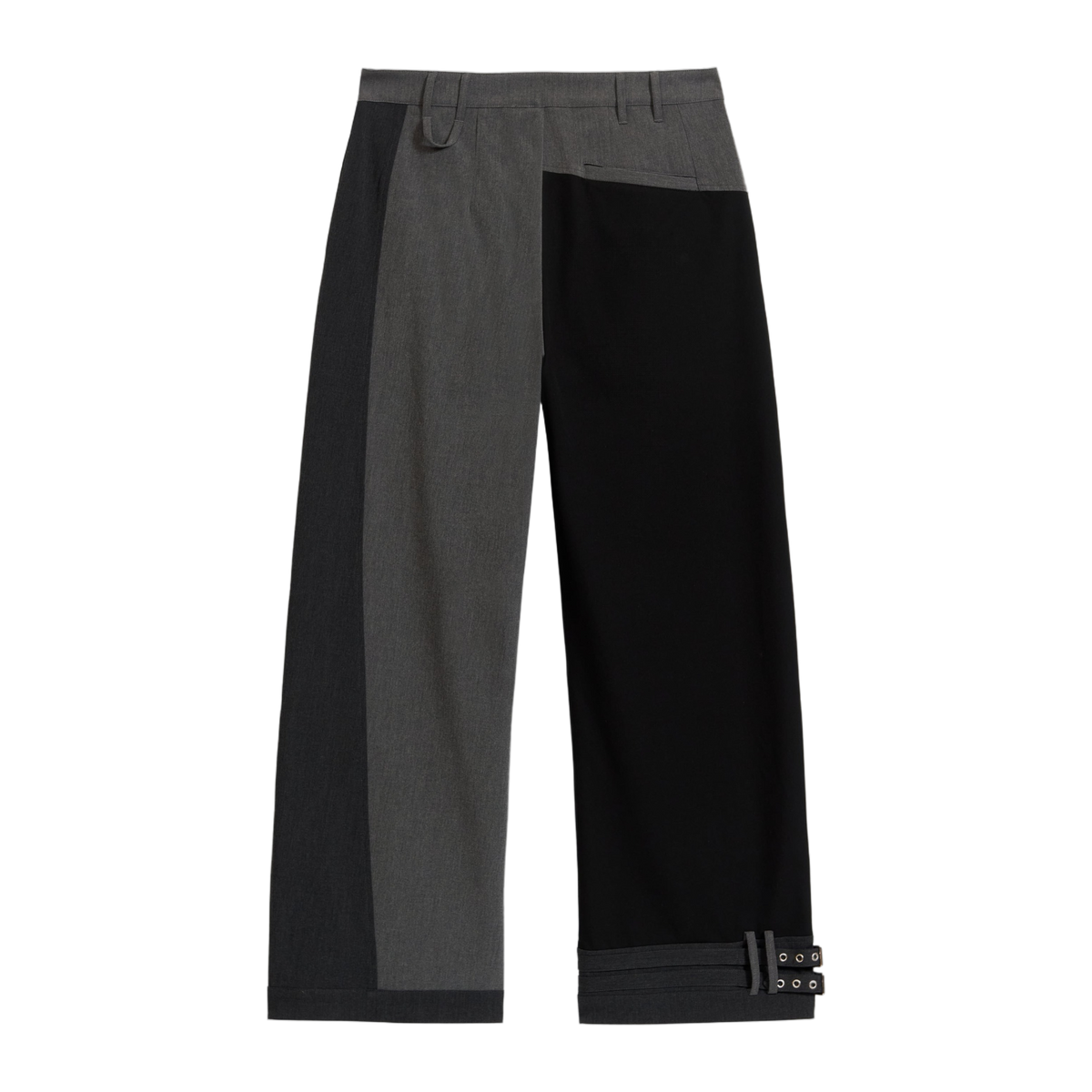 Patchwork Curved Trouser Black