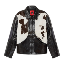 Cowhair Leather Jacket Black