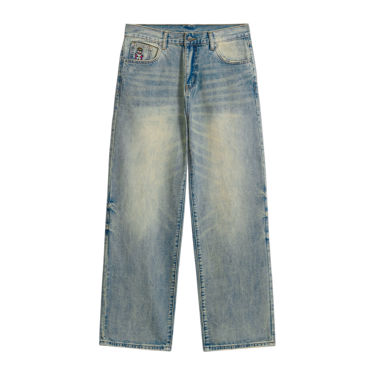 Light Wash Dove Denim Pants Light Mud Wash