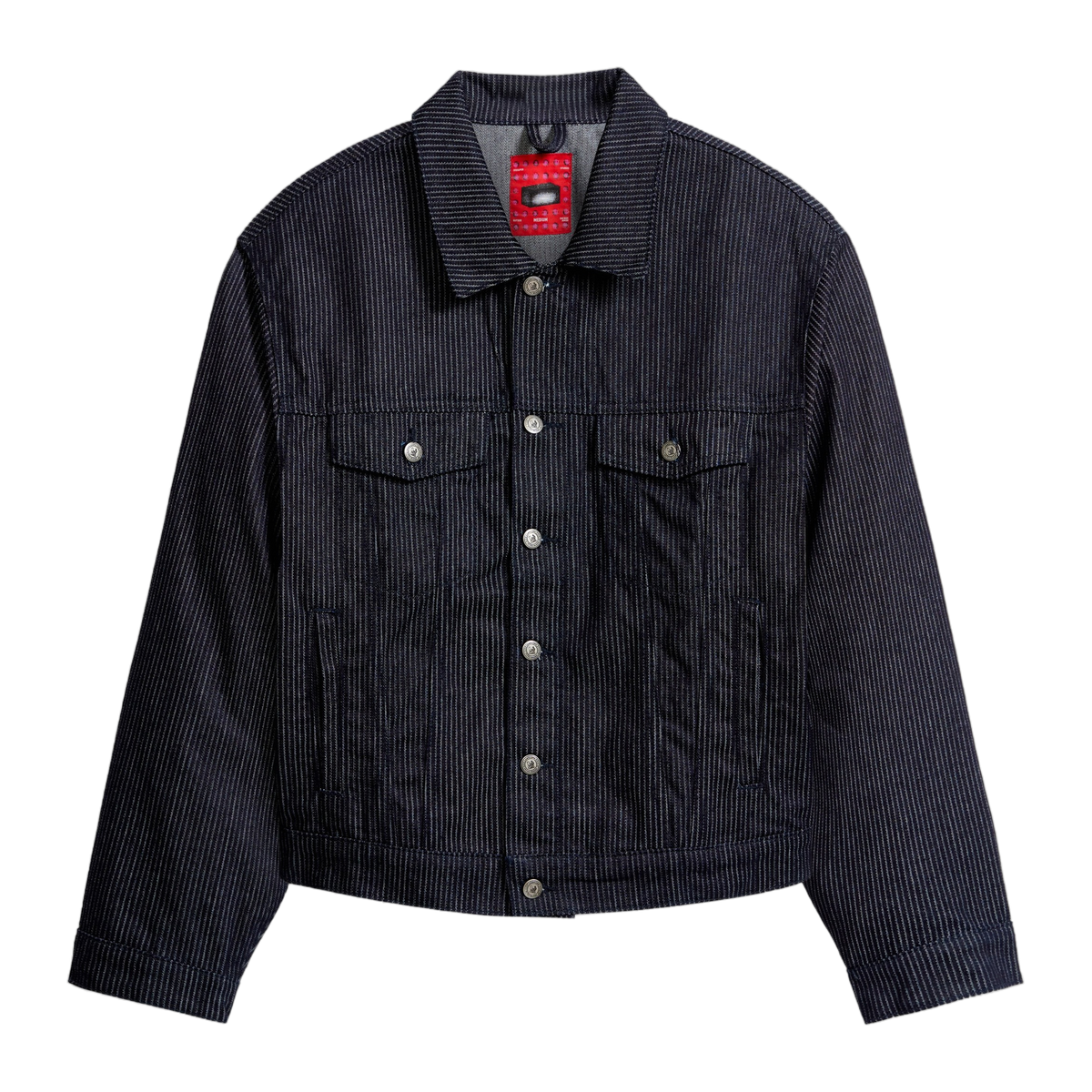 Stripe Dove Denim Jacket Dark Blue