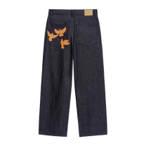 Stripe Dove Denim Pants Dark Blue