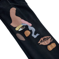 Side Eye Face Sweats Black