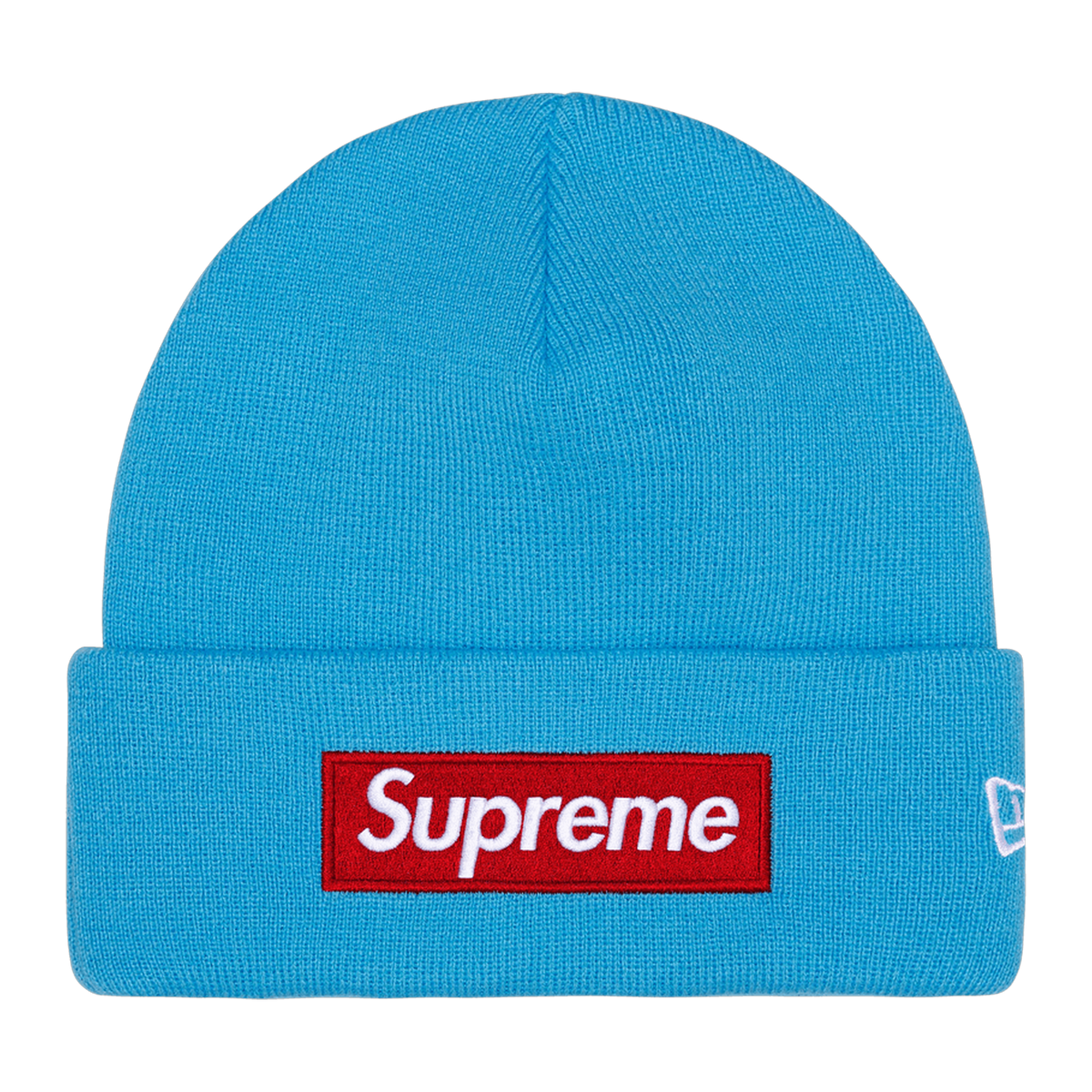 Supreme New Era Box Logo Beanie 'Cyan' · kolab