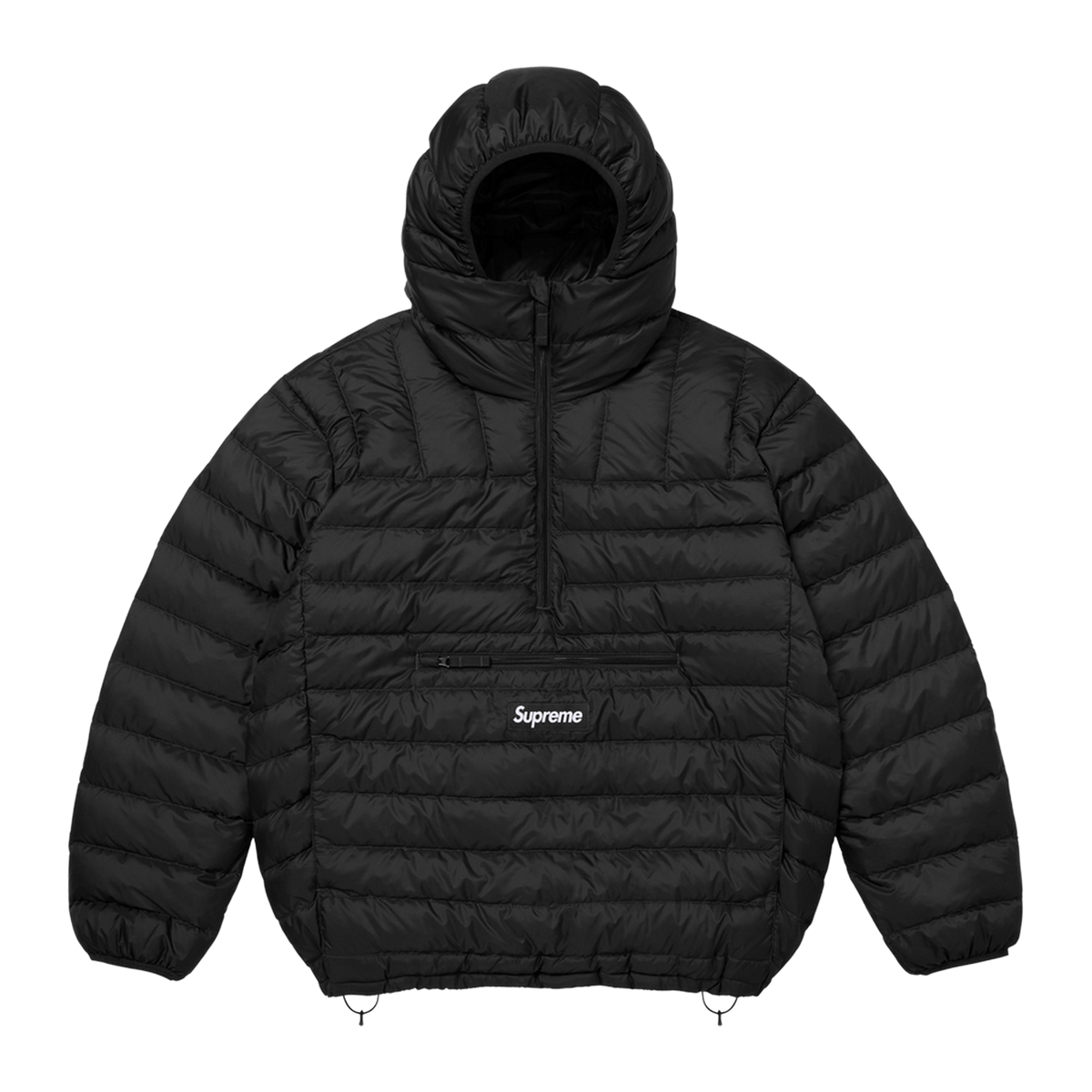 Supreme Micro Down Half Zip Hooded Pullover 'Black' · kolab