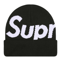 Supreme Big Logo Beanie 'Black' · kolab