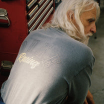 DR4 Washed Black Track Long Sleeve Top
