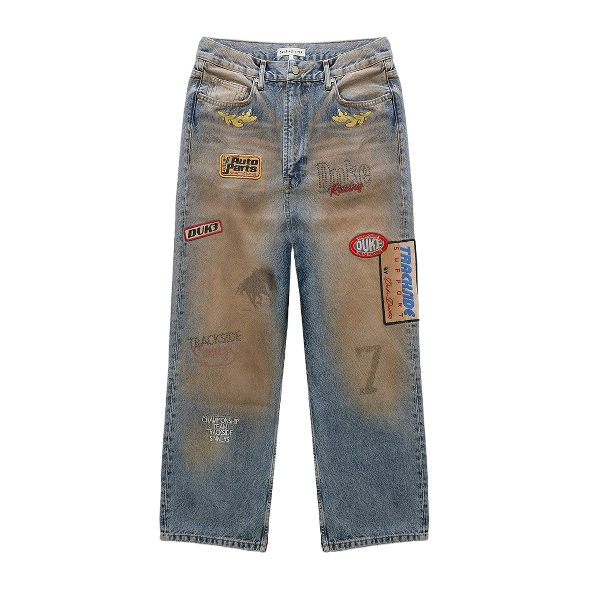 DR4 Trackside Washed Denim Blue Jeans