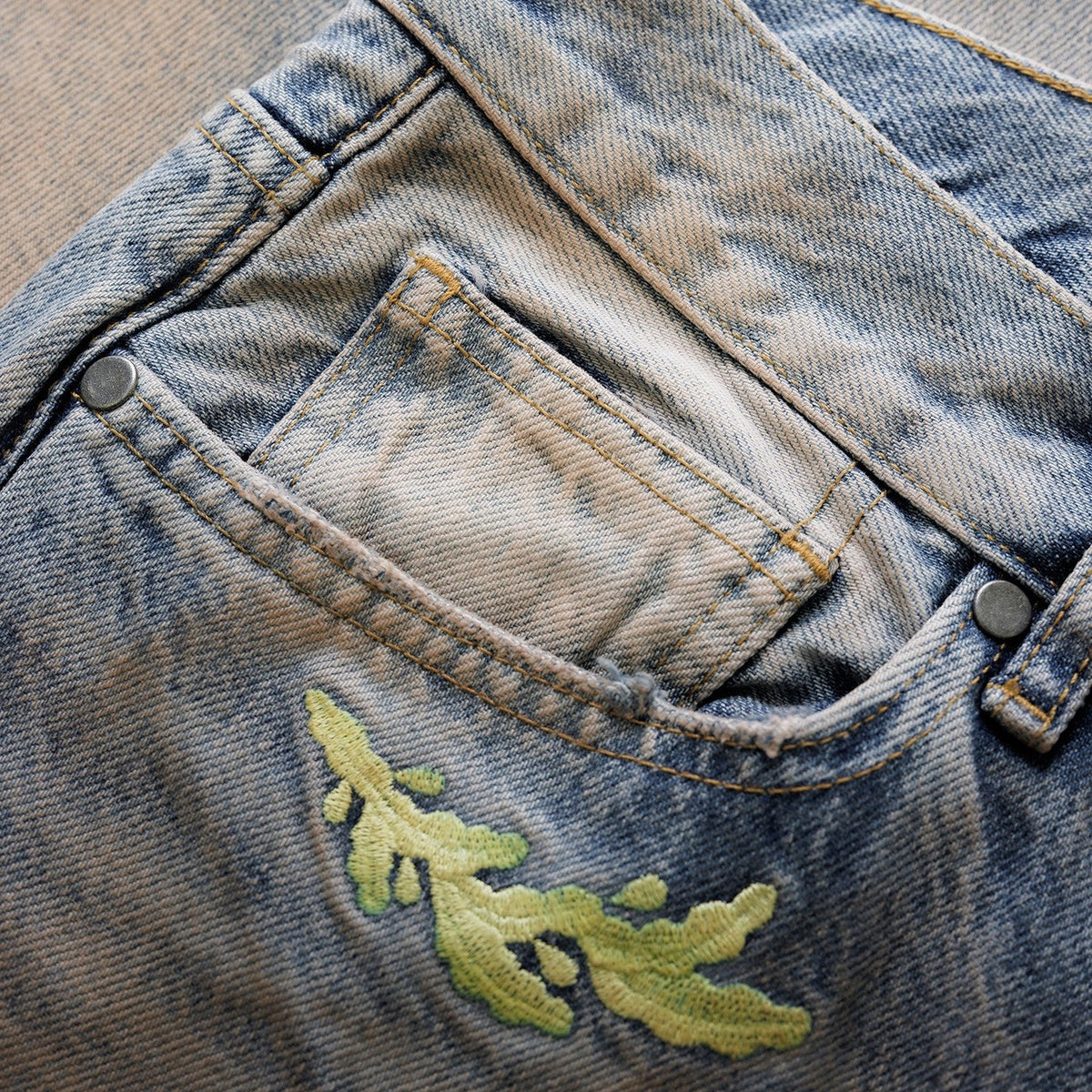DR4 Trackside Washed Denim Blue Jeans