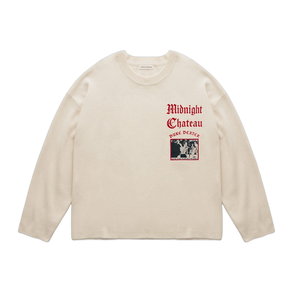 MC It's The Place To Go Cream Knitted Crewneck