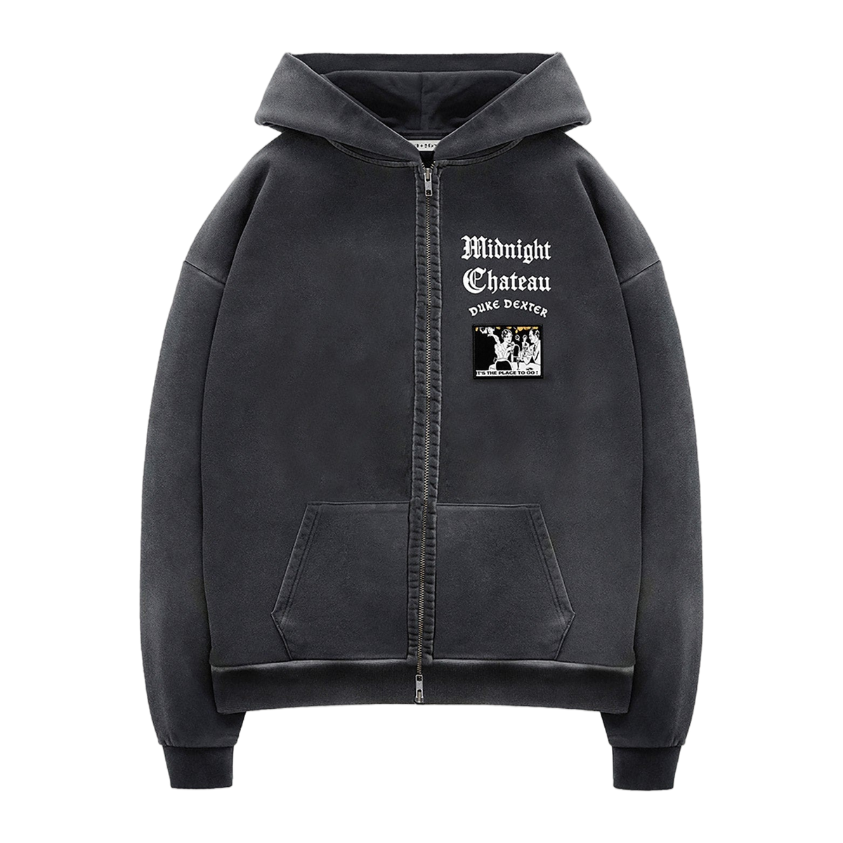 MC Washed Black Zip Hoodie