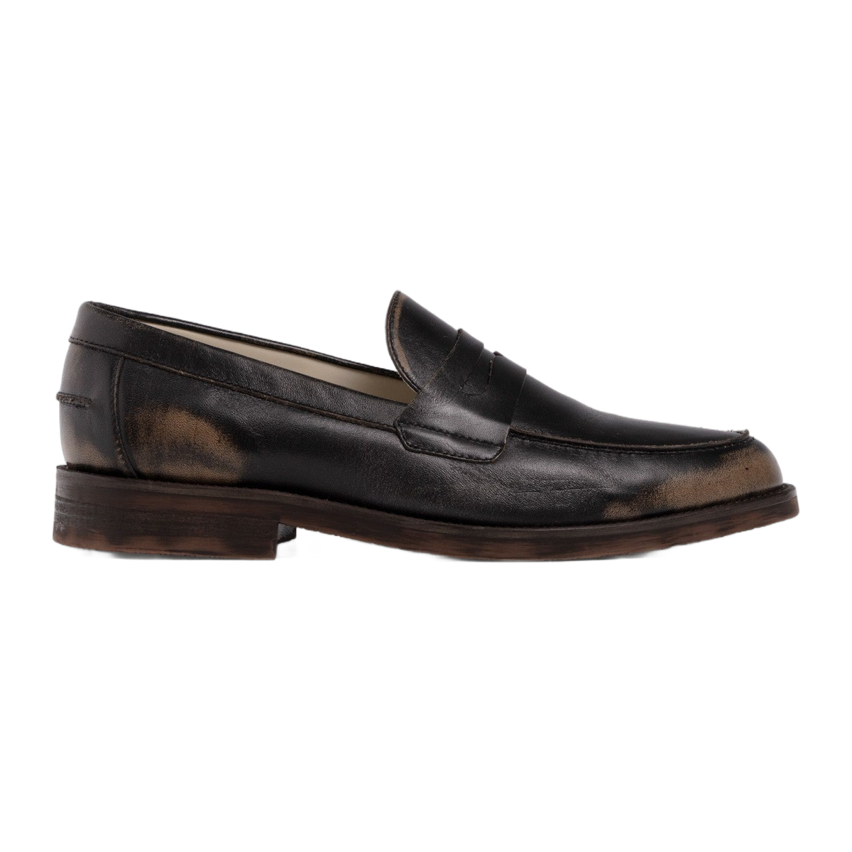 Wilde Black Distressed Penny Loafer