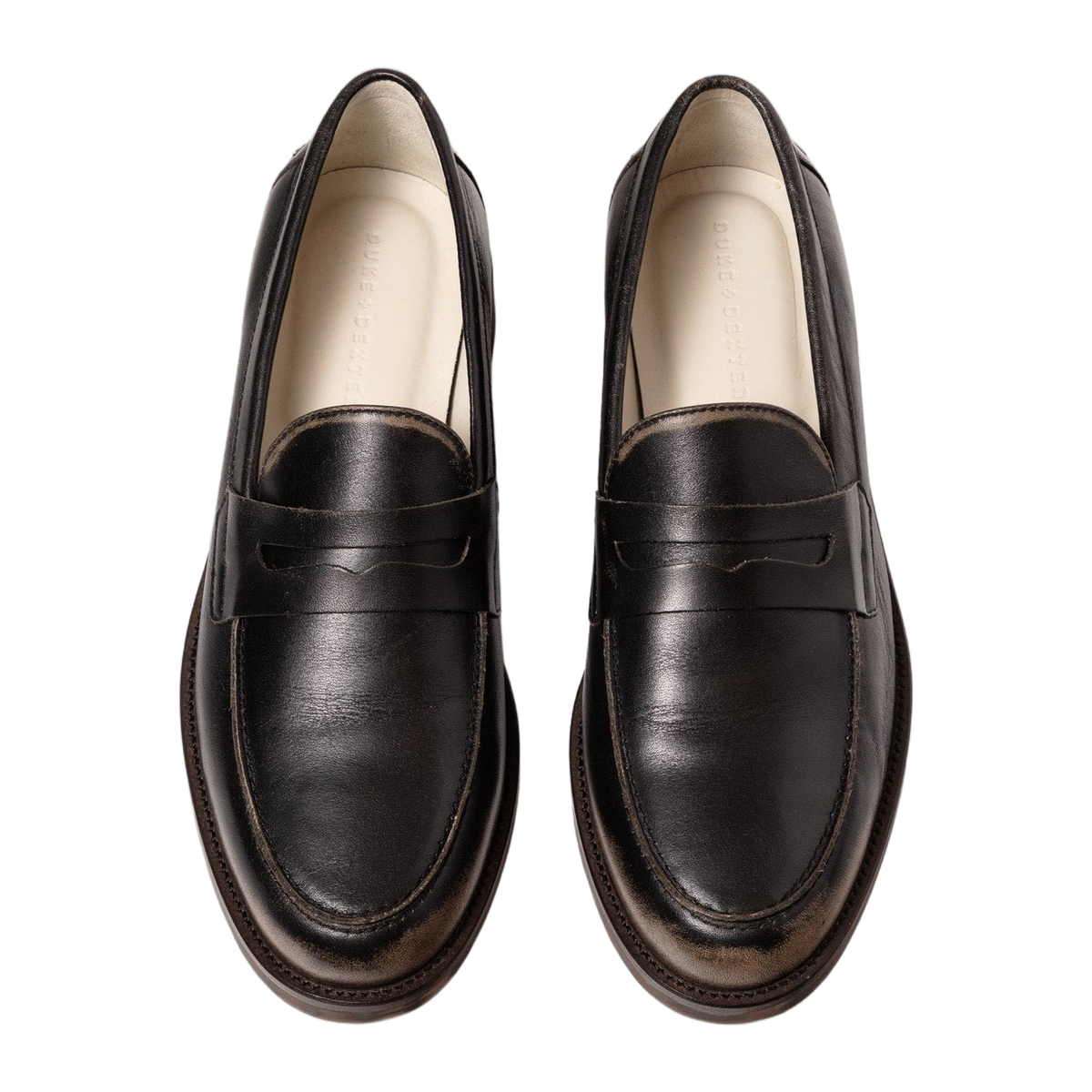 Wilde Black Distressed Penny Loafer