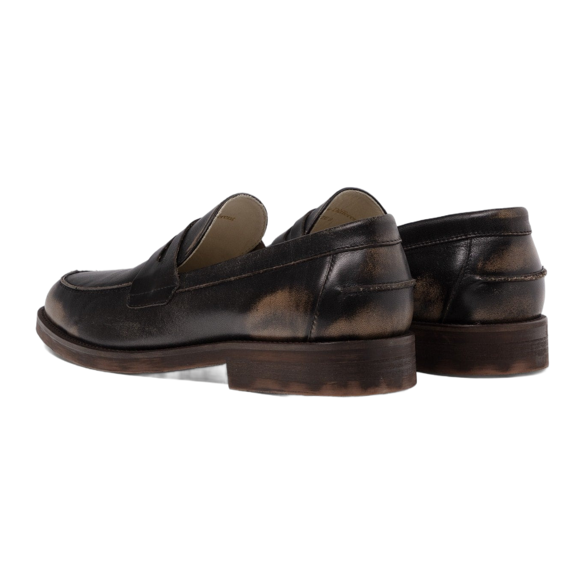 Wilde Black Distressed Penny Loafer