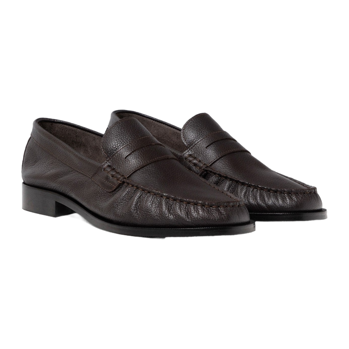 Ezra Brown Pebble Ruched Loafer