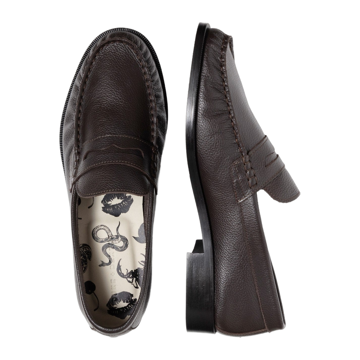 Ezra Brown Pebble Ruched Loafer
