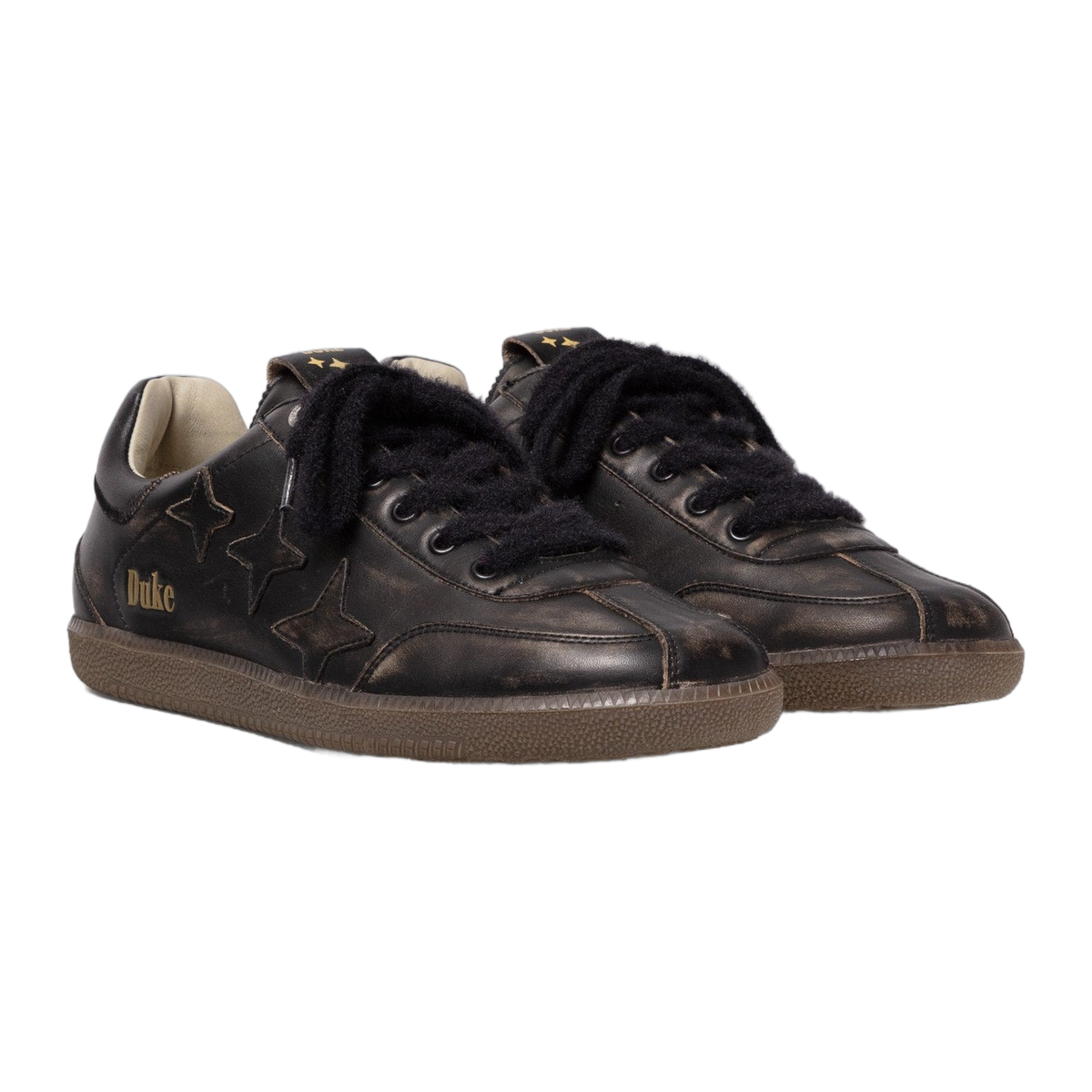 Plus Duke Black Distressed Sneaker