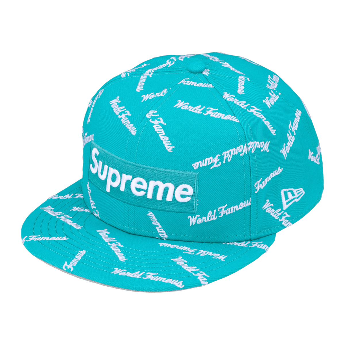 Supreme World Famous Box Logo New Era Teal · kolab