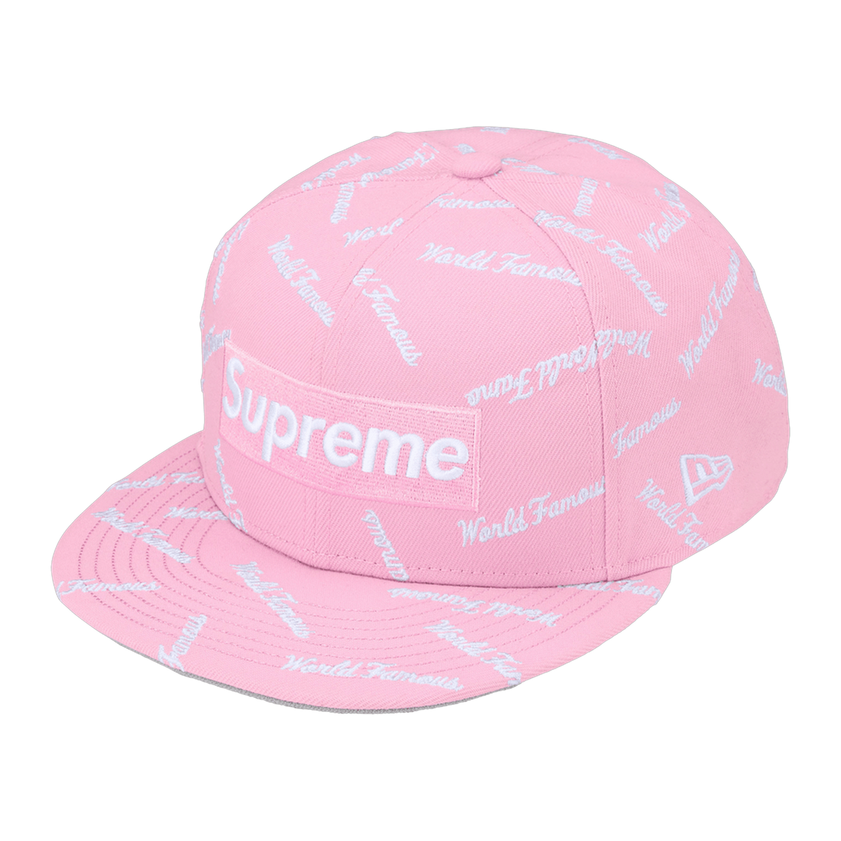 Supreme World Famous Box Logo New Era Light Pink · kolab