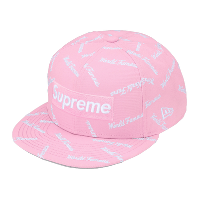 Supreme World Famous Box Logo New Era Light Pink