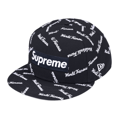 Supreme World Famous Box Logo New Era Navy
