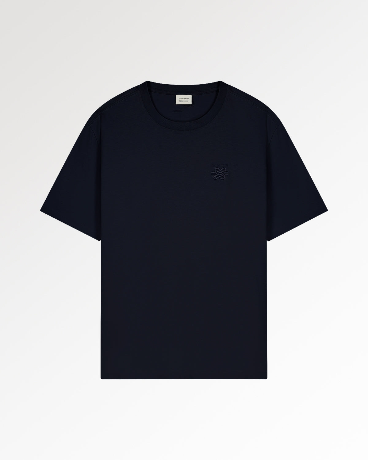 T-Shirt Embroidered Knot Melange Navy