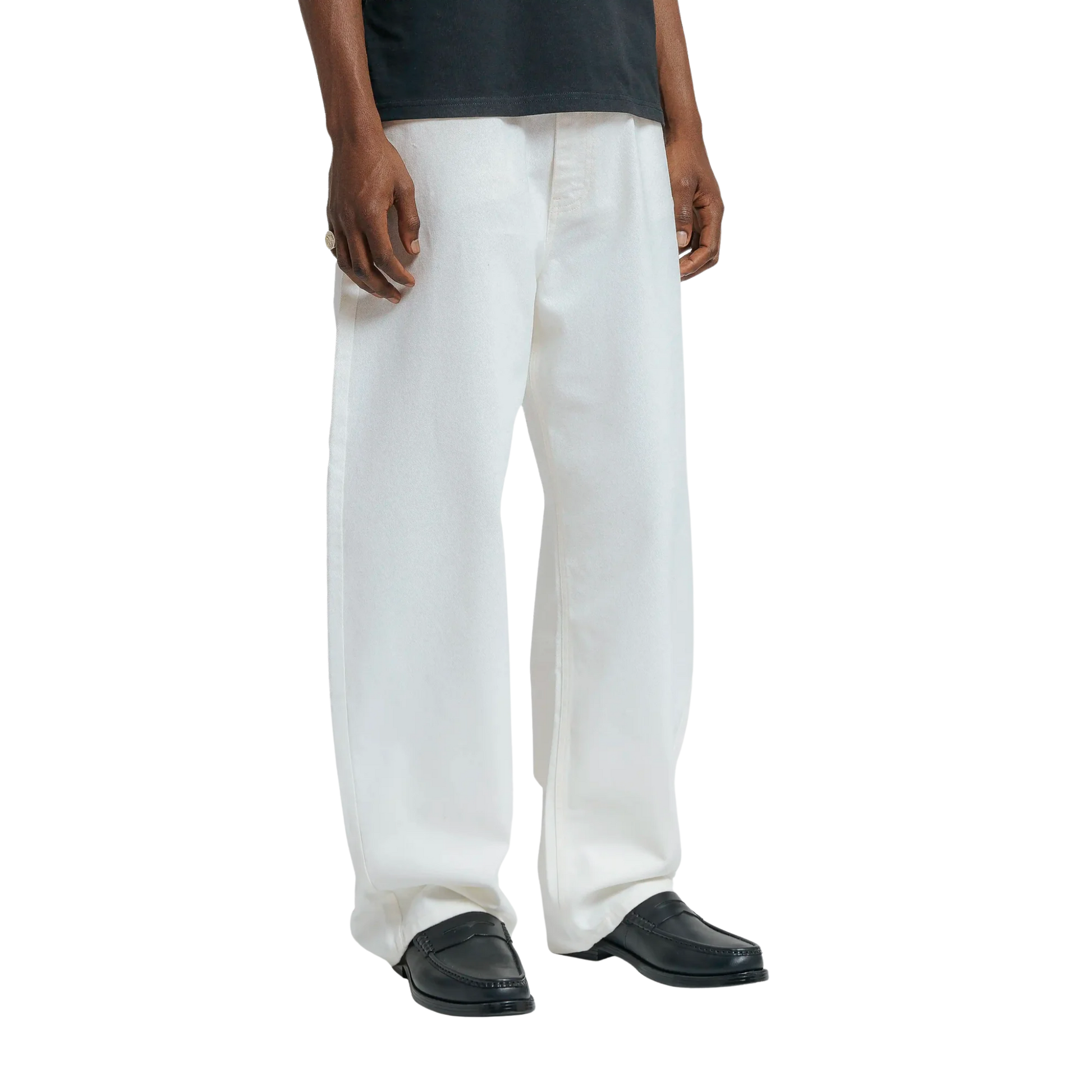 LOOFA HEART SOFT TWILL PANTS WHITE
