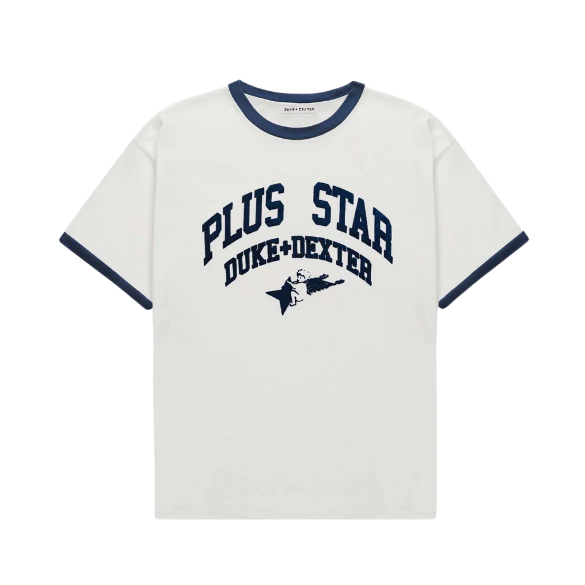 Plus Vintage White + Navy Ringer T-Shirt