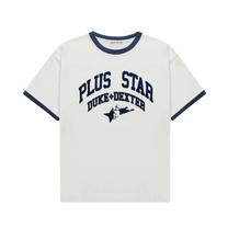 Plus Vintage White + Navy Ringer T-Shirt