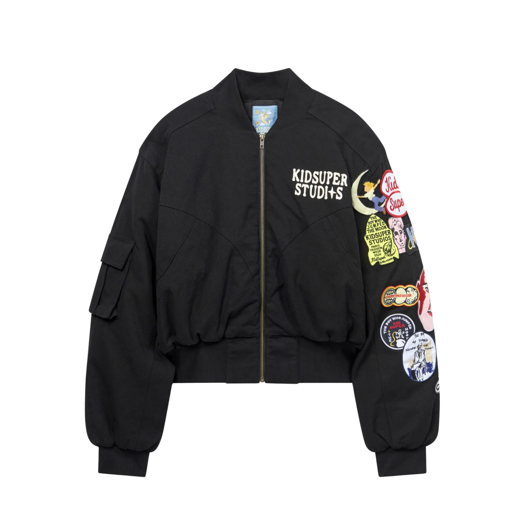 Patches Bomber Jacket Black