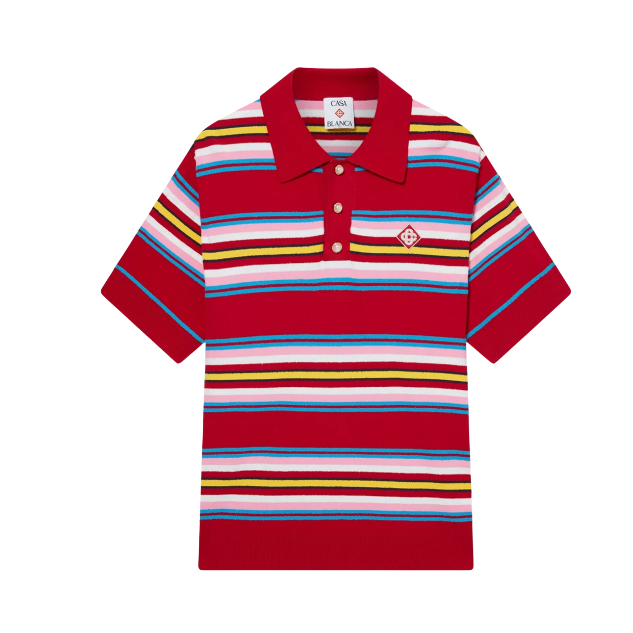 Stripe Oversized Polo Shirt