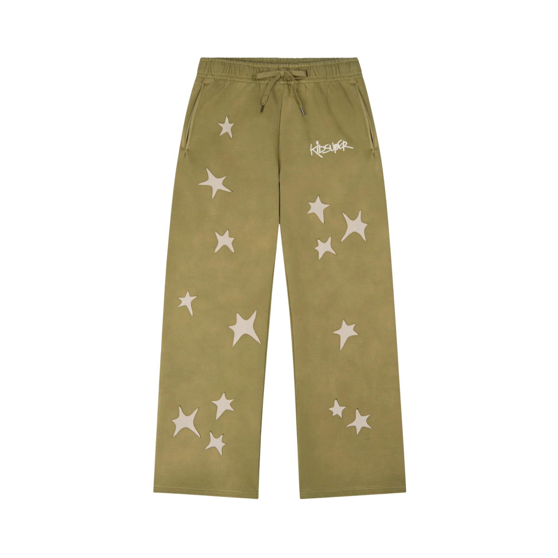 Stars Patchwork Sweatpants Green