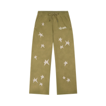 Stars Patchwork Sweatpants Green