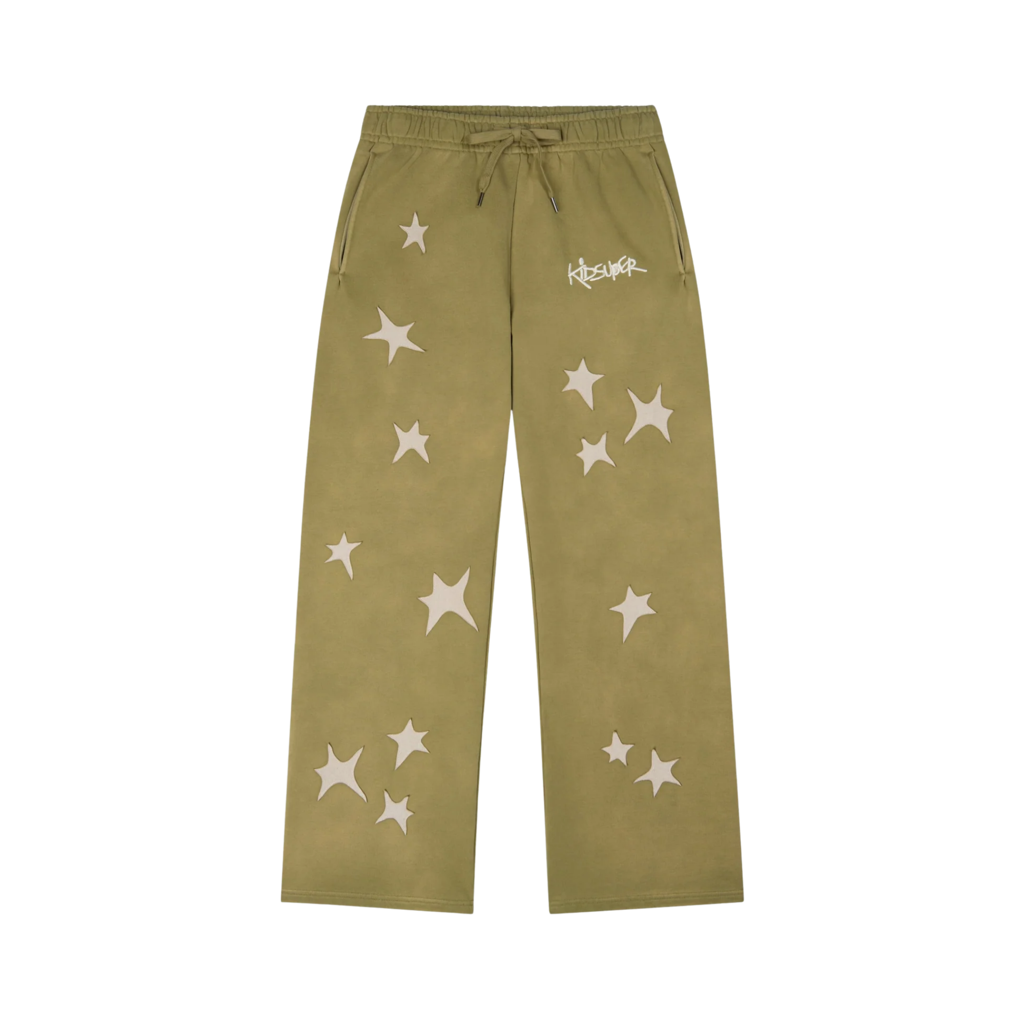 Stars Patchwork Sweatpants Green
