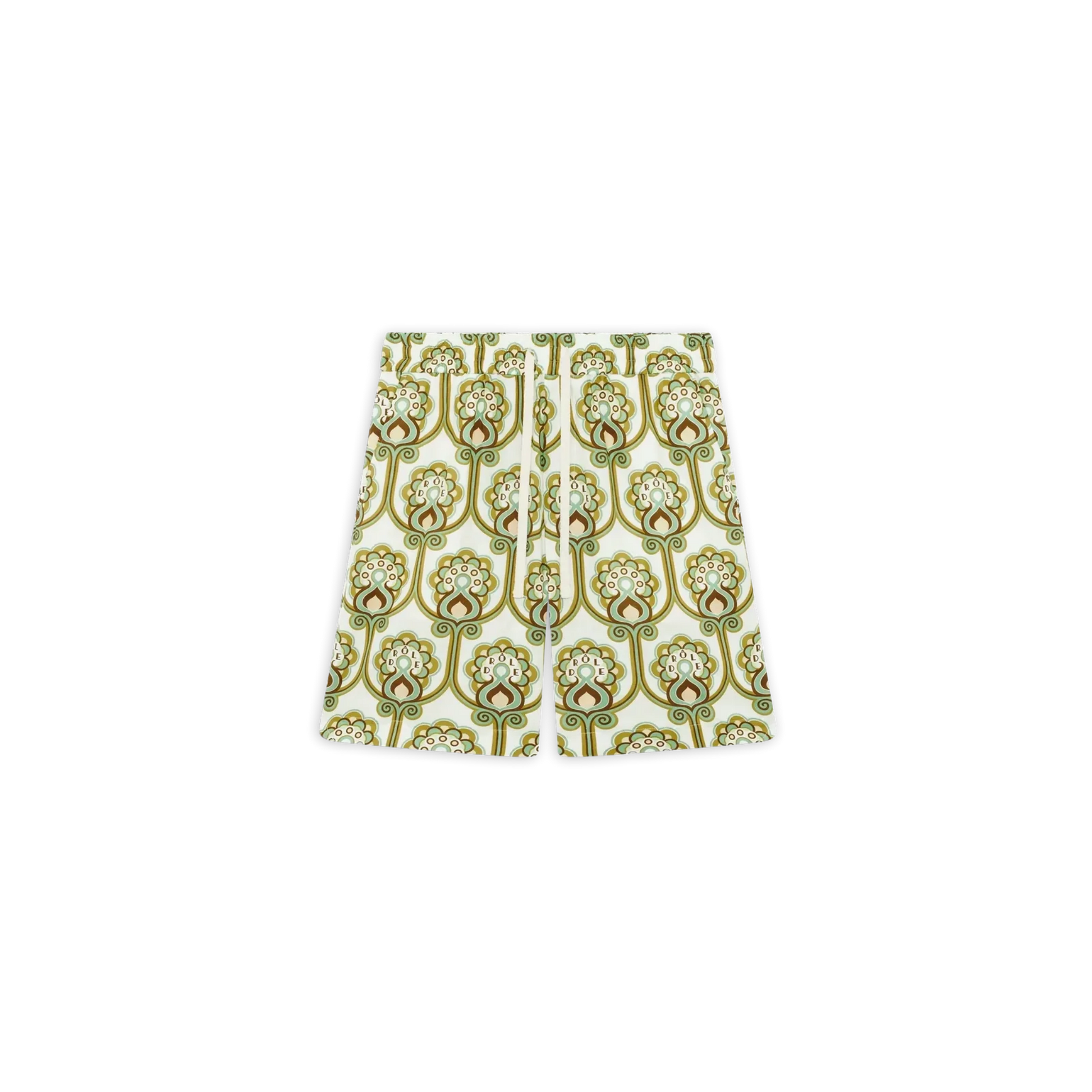 Short Tapisserie Florale Lin