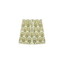 Short Tapisserie Florale Lin