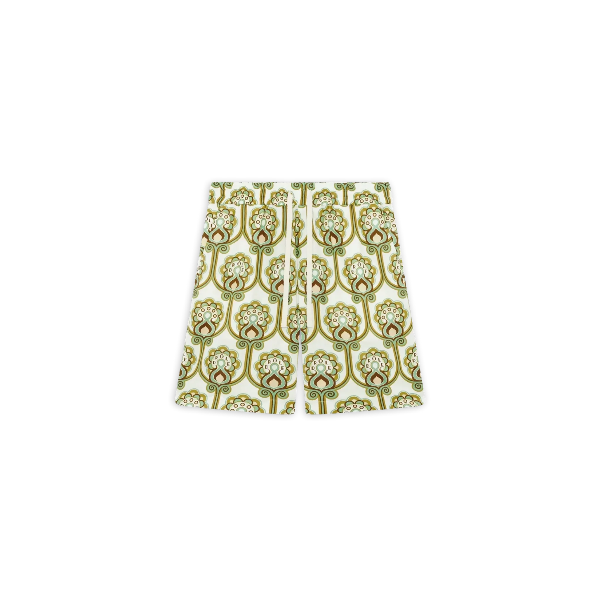 Short Tapisserie Florale Lin