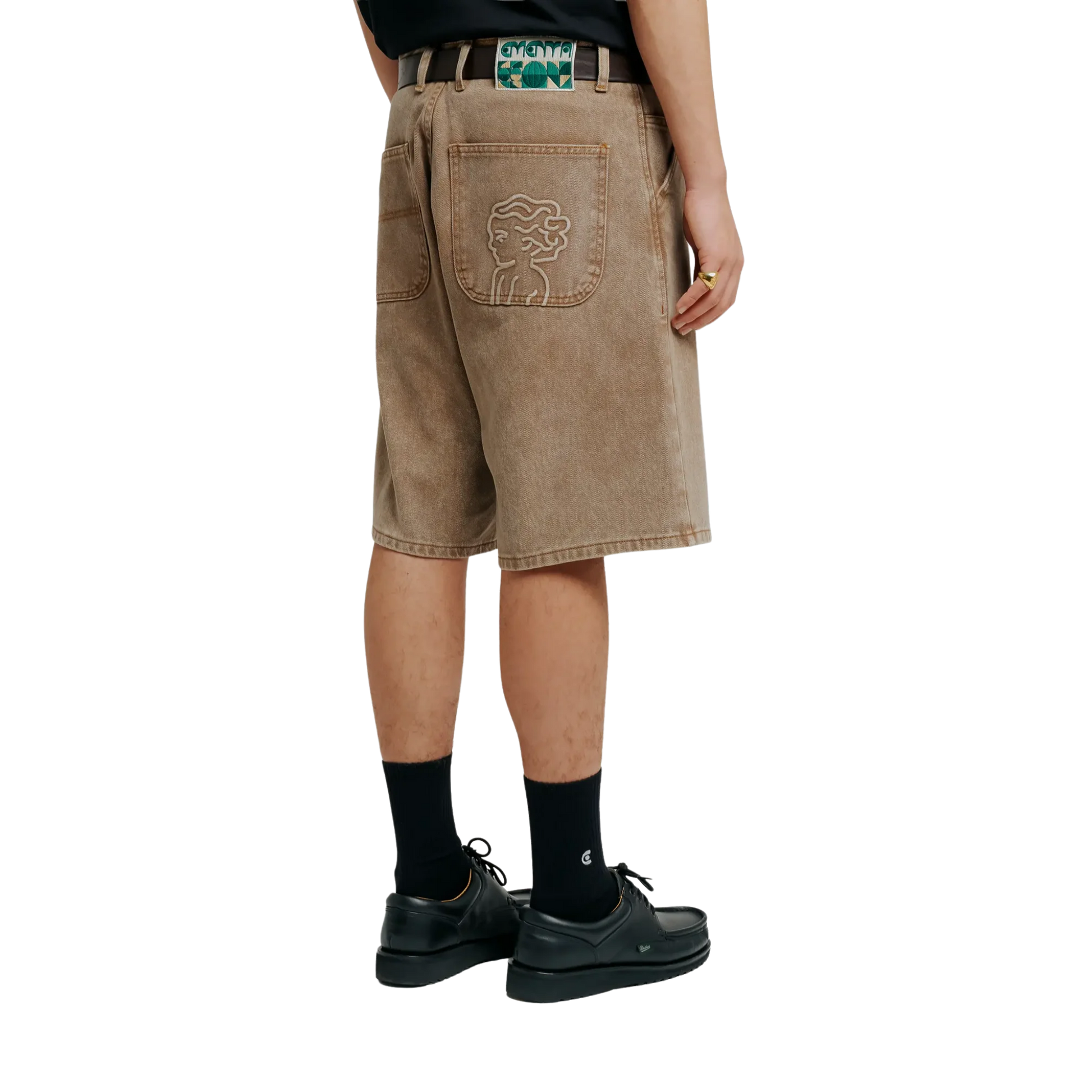 MAGOADO BIG IKON TWILL SHORTS BROWN
