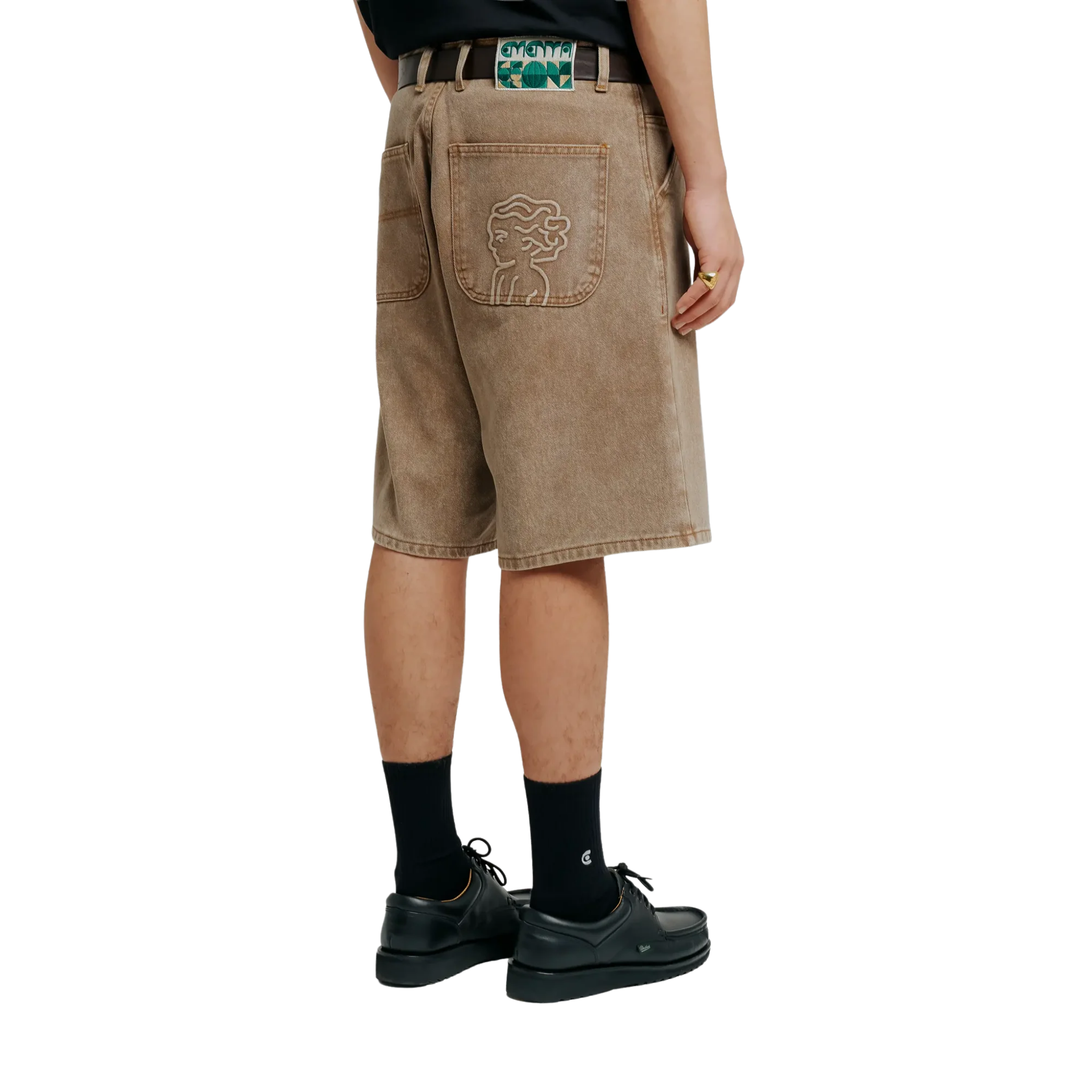 MAGOADO BIG IKON TWILL SHORTS BROWN