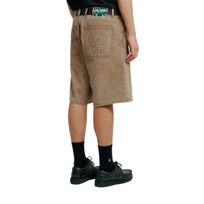 MAGOADO BIG IKON TWILL SHORTS BROWN
