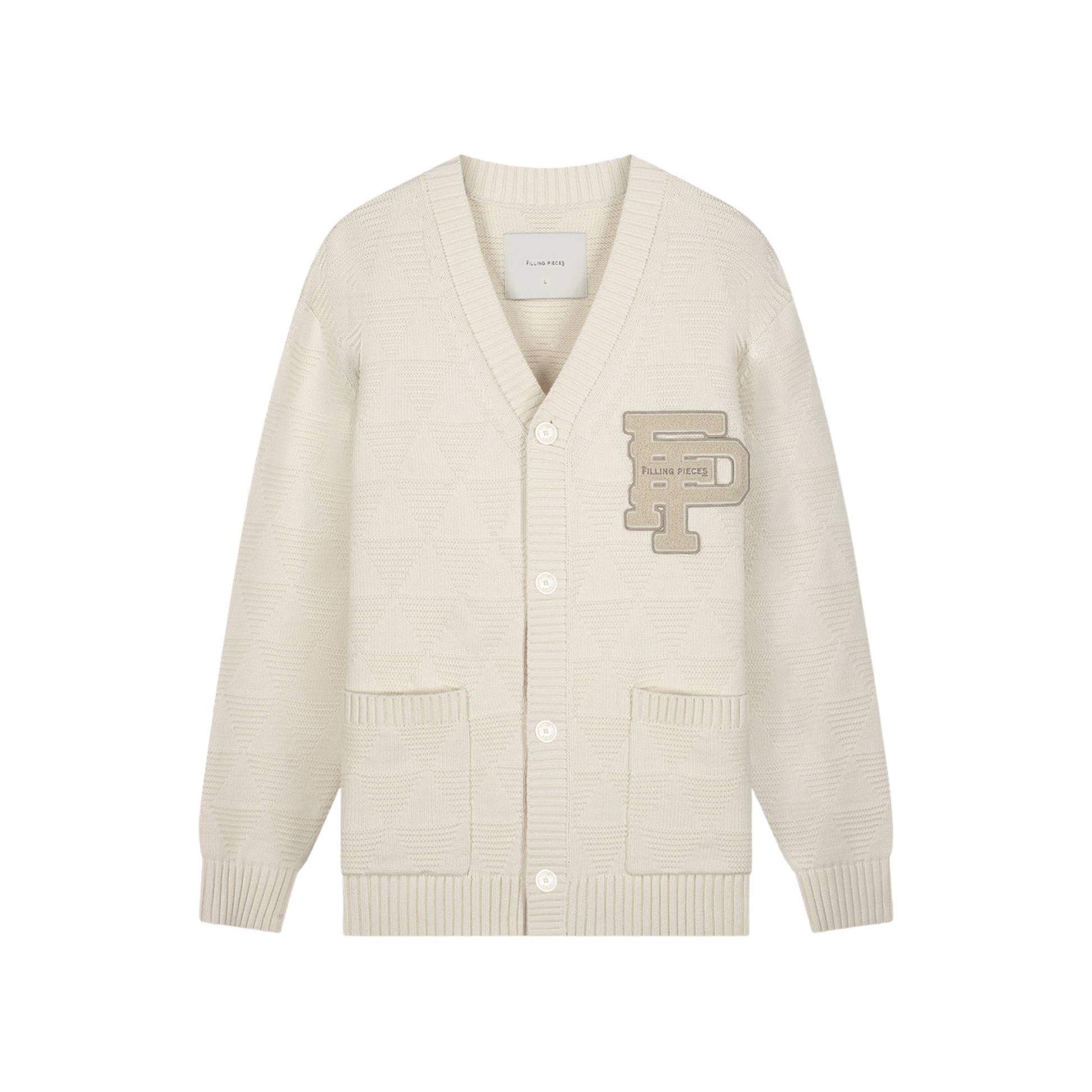 Varsity Cardigan Antique White