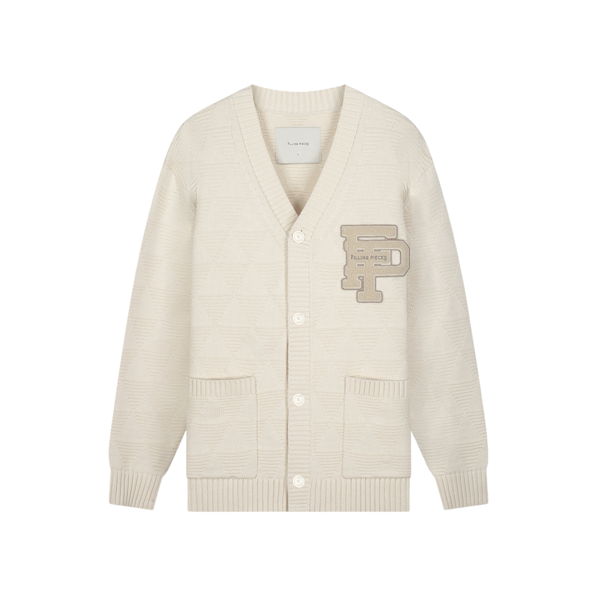 Varsity Cardigan Antique White
